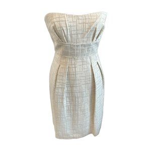 NWT BCBG MAXAZRIA cream woven jacquard dress